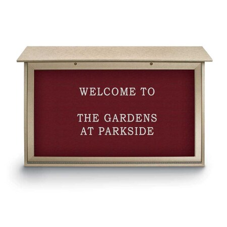 United Visual Products Indoor Enclosed Combo Board, 48"x36", White Frame/Burgundy & Burgundy UVCB4836W-BURGUN-DBURGU